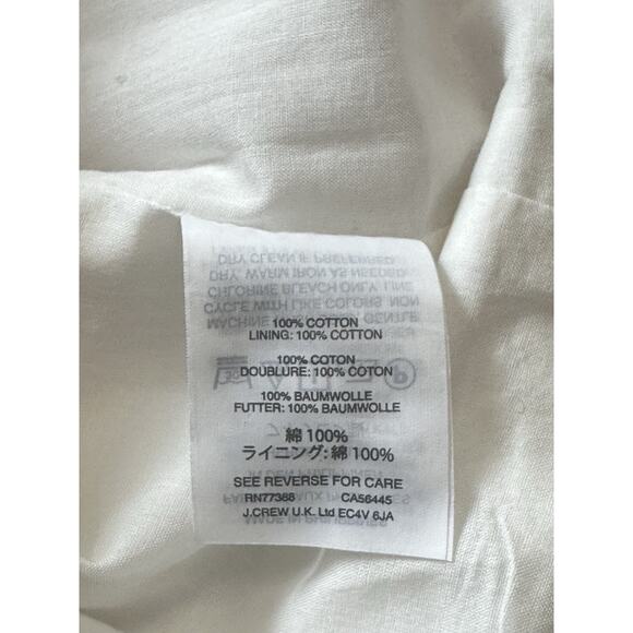 J.CREW Off The Shoulder Poplin Dress White Shift Wedding Vacay Cruise Sz 14 2037 - Picture 4 of 6